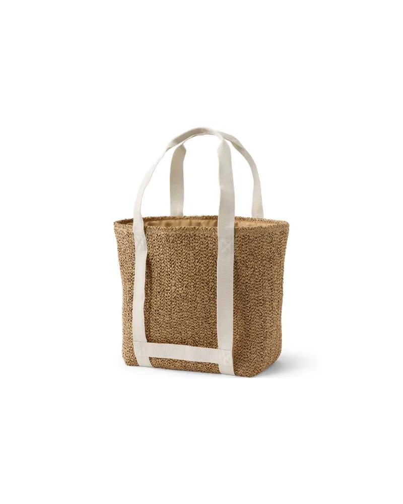Lands' End Shoppertasche aus Stroh, Damen, Größe:null regular, Weiß, by Weiß