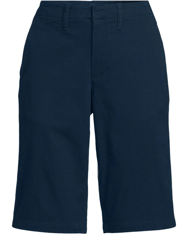 Lands' End Chino-Bermudas, Damen, Größe plus, Blau, Elasthan/Baumwoll-Mischung, by Blau