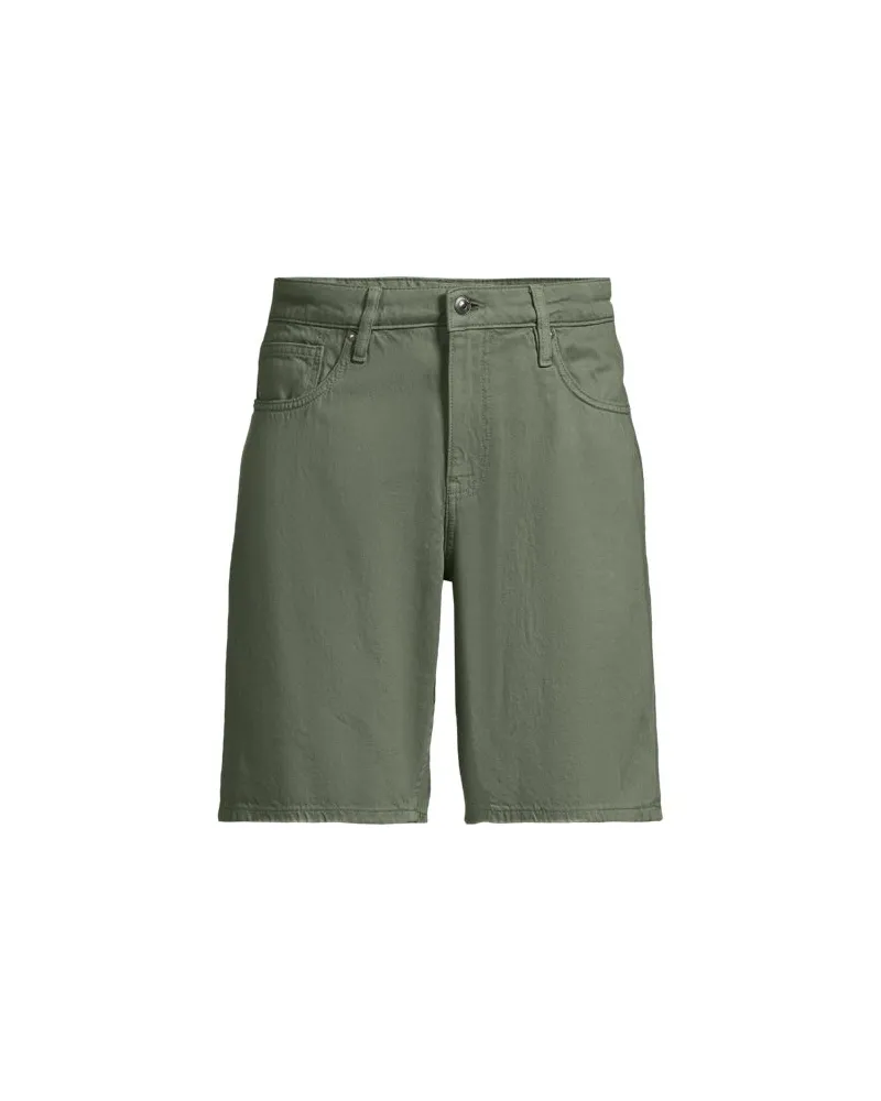 Lands' End Soft Comfort Jeans-Shorts im Leinenmix, Herren, Größe regular, Grün, by Grün