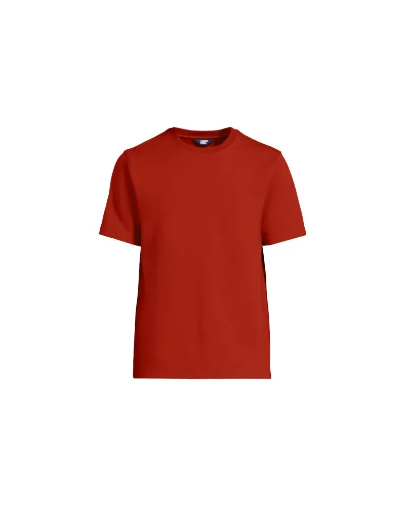 Lands' End Deluxe Soft T-Shirt, Herren, Größe:48-50 regular, Braun, Baumwolle/Polyester/Baumwoll-Mischung, by Braun