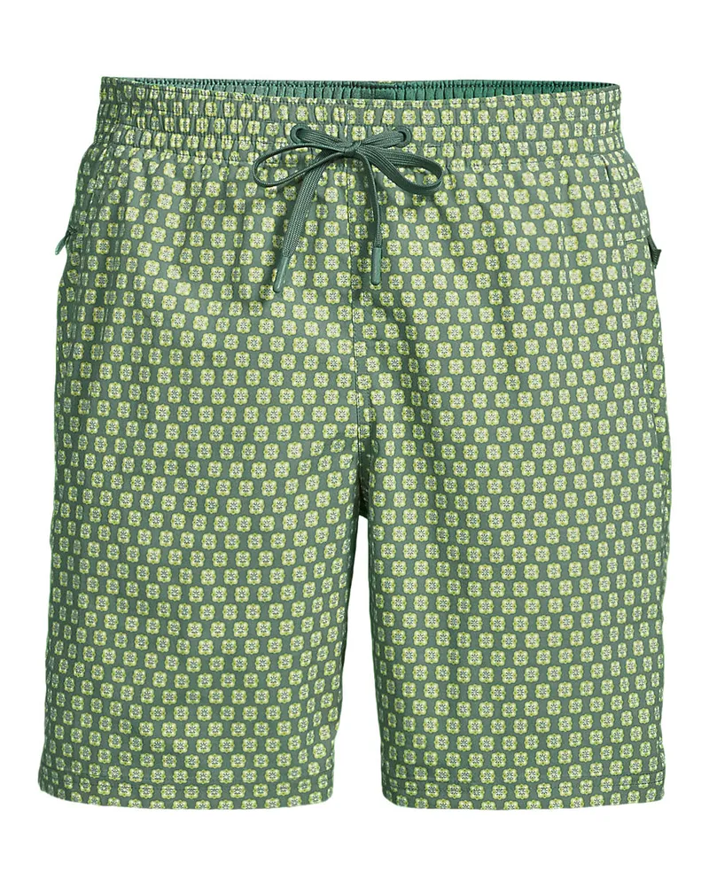 Lands' End Badeshorts mit Hydroliner, 18 cm, Herren, Größe regular, Grün, by Grün
