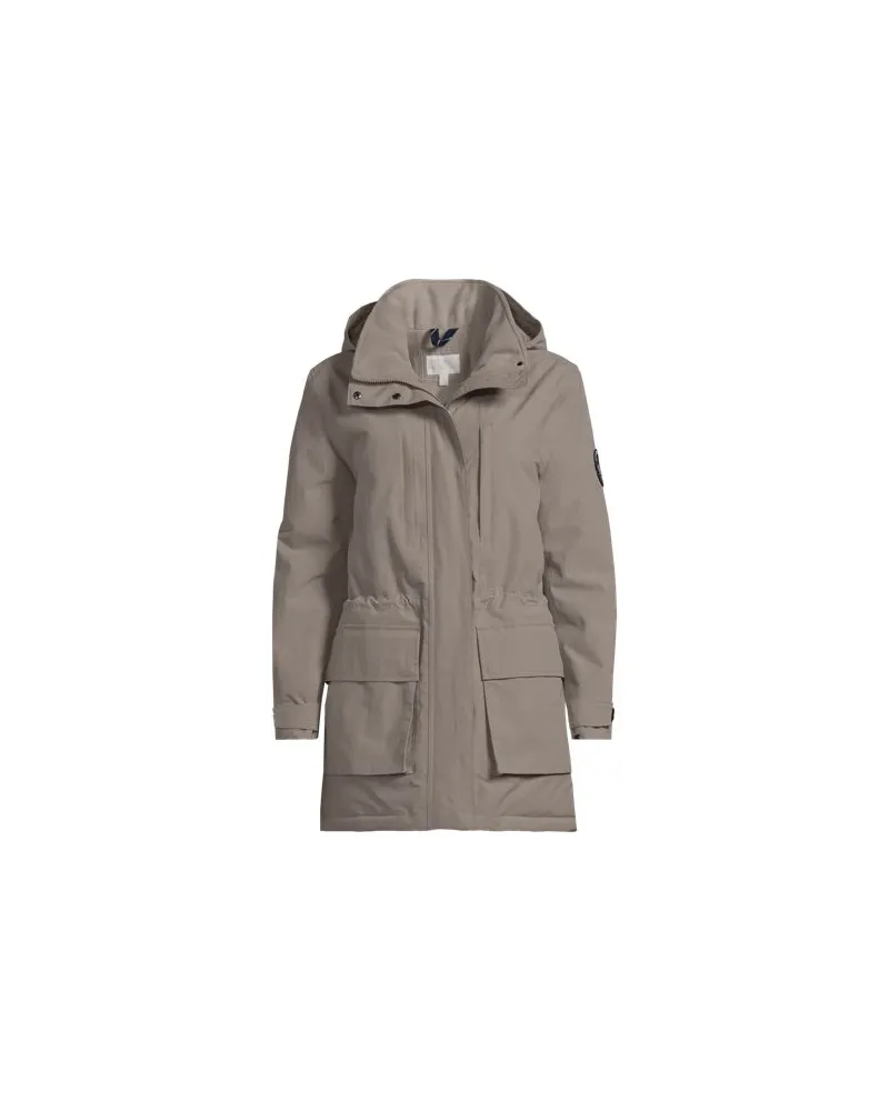 Lands' End Wasserdichter Parka SQUALL, Damen, Größe plus, Beige, Nylon, by Beige