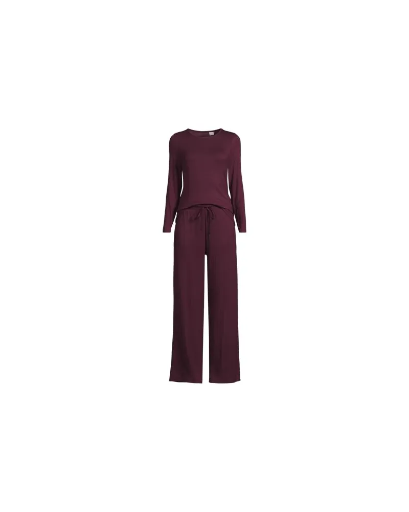 Lands' End Pyjama-Set aus Viskose, Damen, Größe regular, Rot, Viskose, by Rot