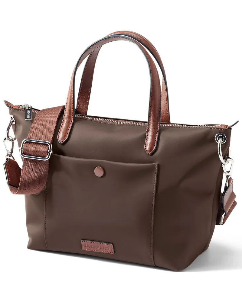 Lands' End Mini-Shoppertasche, Damen, Größe:null regular, Braun, Nylon, by Braun