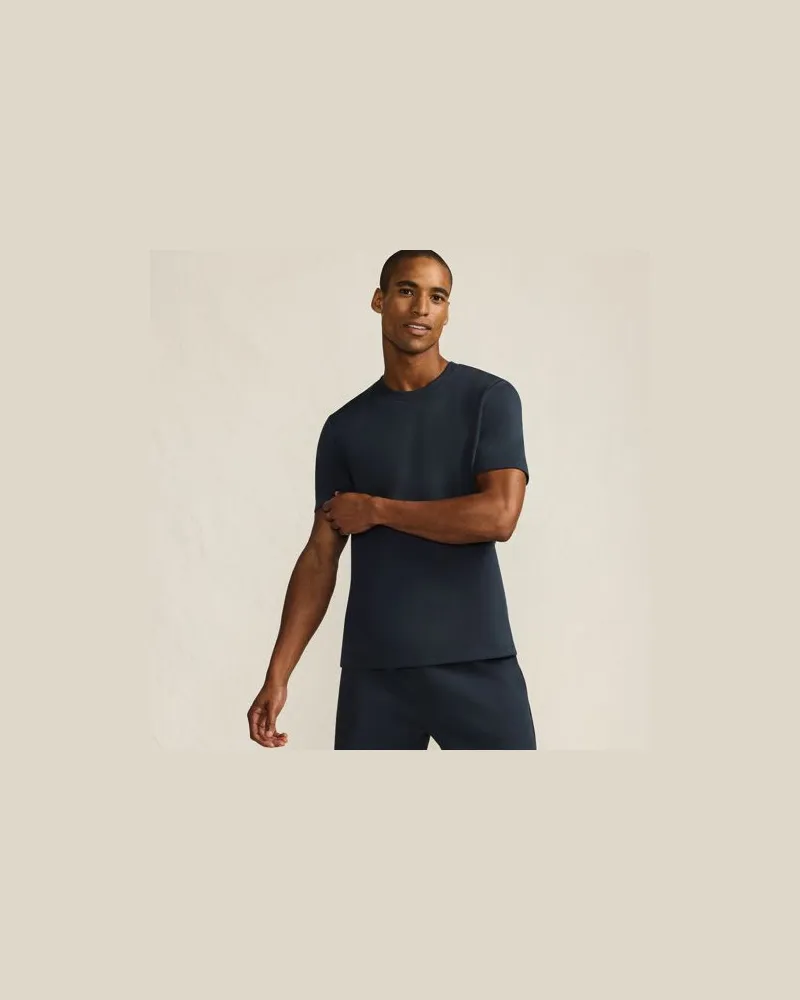 Lands' End Deluxe Soft T-Shirt, Herren, Größe:52-54 regular, Blau, Baumwolle/Polyester/Baumwoll-Mischung, by Blau