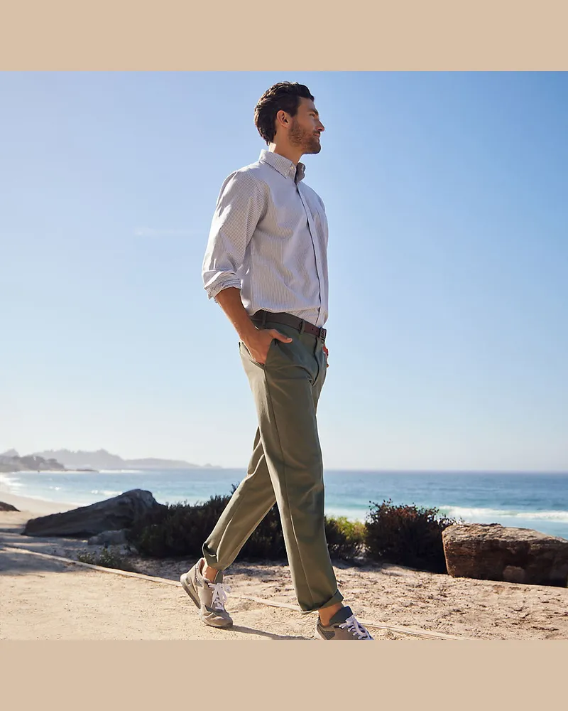 Lands' End CLASSIC FIT Bügelleichte Chino, Herren, Größe:48-50 regular, Grün, Baumwolle, by Grün