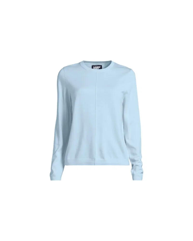 Lands' End Merino-Pullover, Damen, Größe:40-42 regular, Blau, Wolle, by Blau