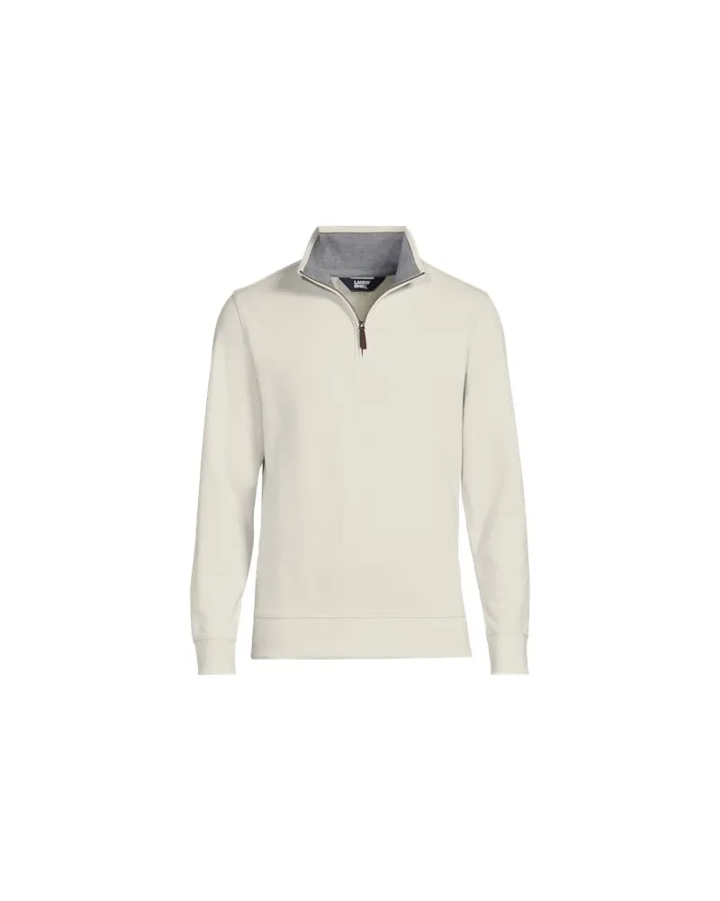 Lands' End Zipper-Pullover aus Bedford-Ripp, Herren, Größe:60 tall, Beige, Baumwolle, by Beige