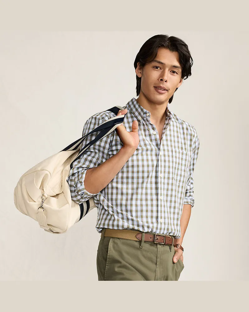 Lands' End Ultimativ-Hemd, Tailored Fit, Herren, GrÃ¶ÃŸe regular, GrÃ¼n, Elasthan/Baumwoll-Mischung/Polyester-Mischung, by Grã¼n
