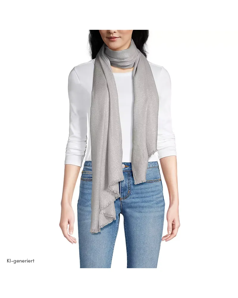 Lands' End Metallic-Schal, Damen, Größe:null regular, Sonstige, Metall/Viskose, by Sonstige