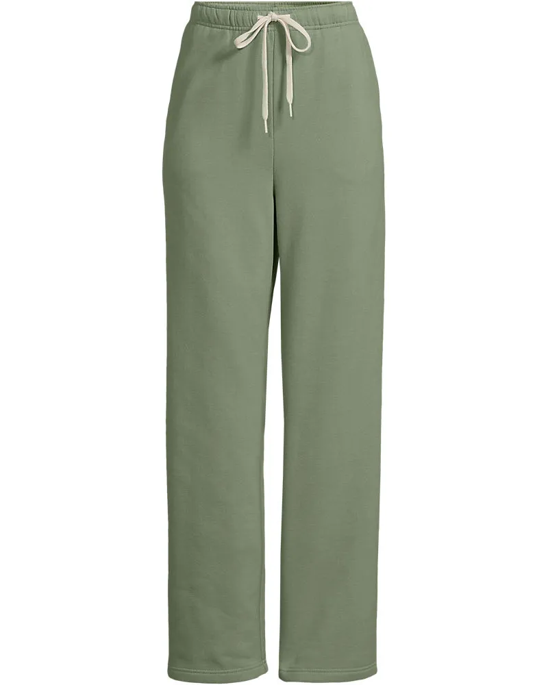 Lands' End Jogginghose mit geradem Bein SERIOUS SWEATS, Damen, Größe regular, Grün, Baumwoll-Mischung/Polyester-Mischung, by Grün