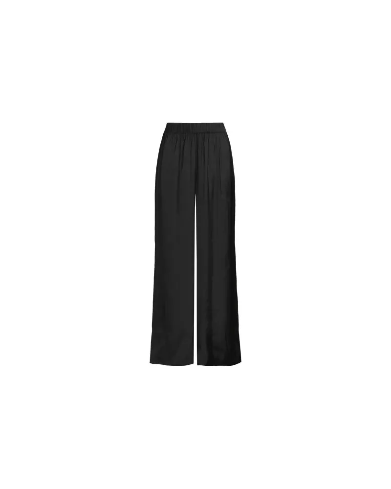 Lands' End Fließende Palazzohose, Damen, Größe regular, Schwarz, Polyester, by Schwarz