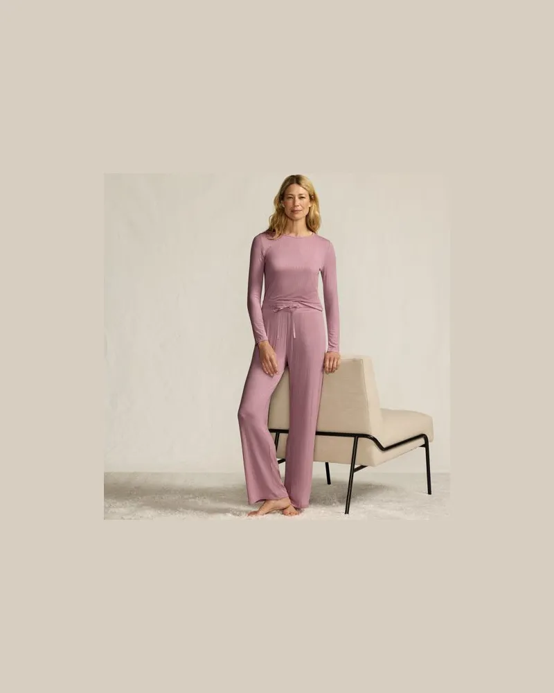 Lands' End Pyjama-Set aus Viskose, Damen, Größe:40-42 regular, Pink, Viskose, by Pink