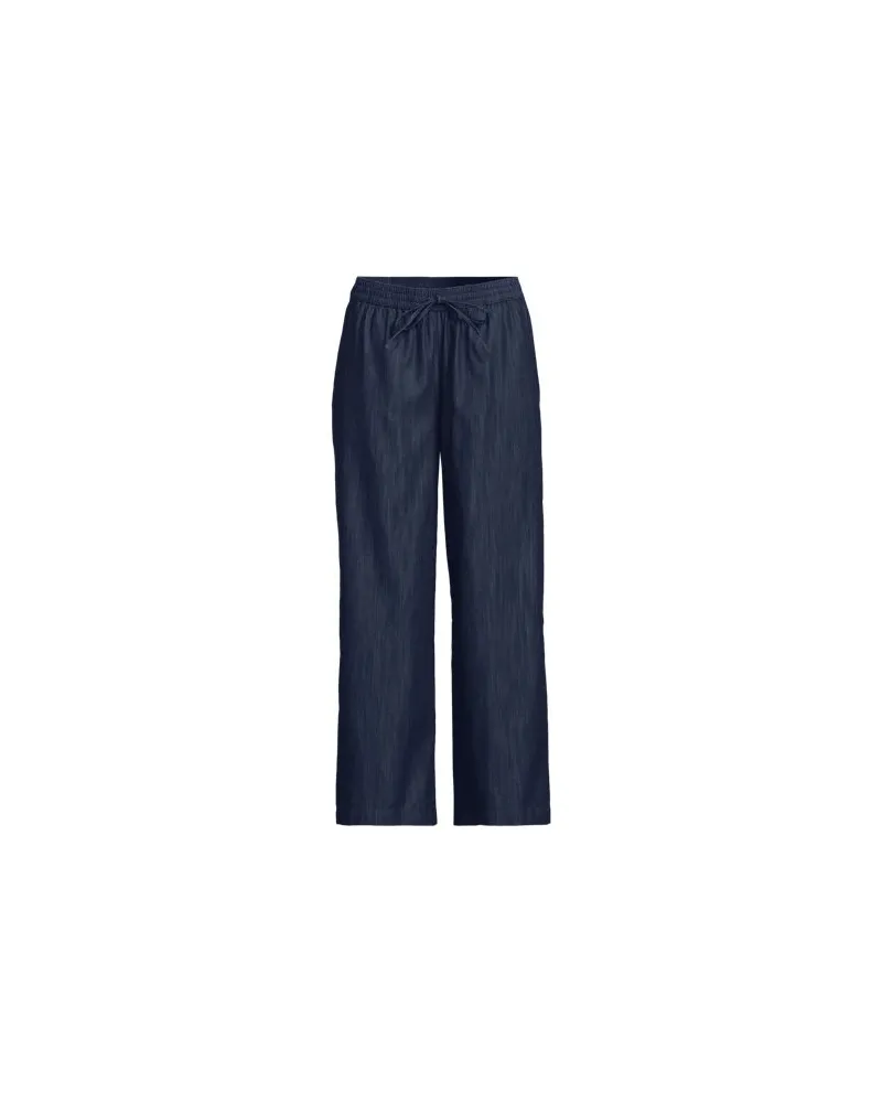 Lands' End 7/8-Schlupfhose aus Lyocell-Mix, Damen, Größe plus, Blau, Baumwolle/Lyocell (Viskose), by Blau