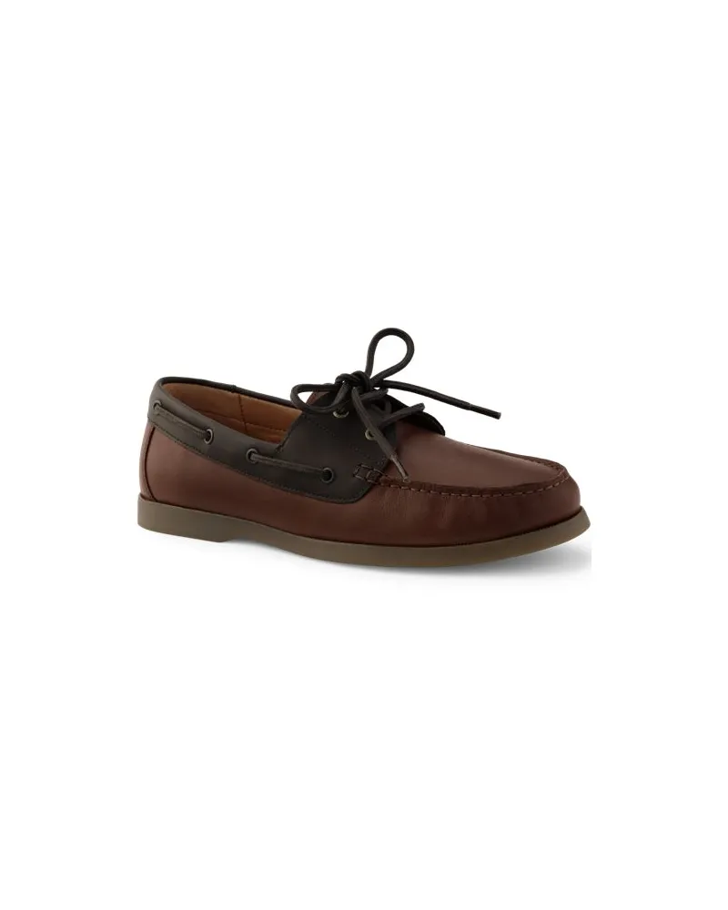Lands' End Bootsschuhe aus Leder, Herren, Größe regular, Braun, Leder, by Braun