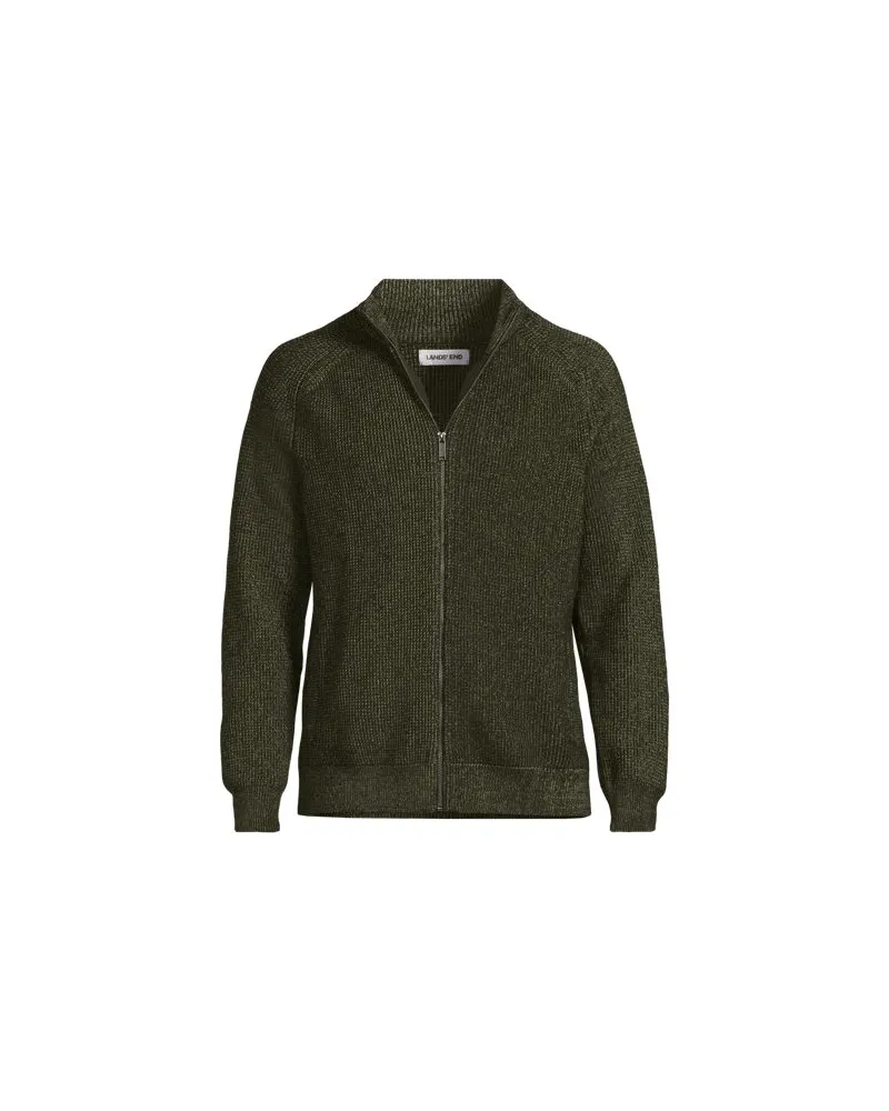 Lands' End Rippstrick DRIFTER Cardigan, Herren, Größe:52-54 regular, Grün, by Grün