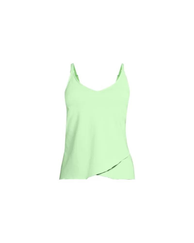Lands' End Tankinitop mit Tulpensaum chlorresistent, Damen, Größe plus, Grün, Nylon-Mischung, by Grün