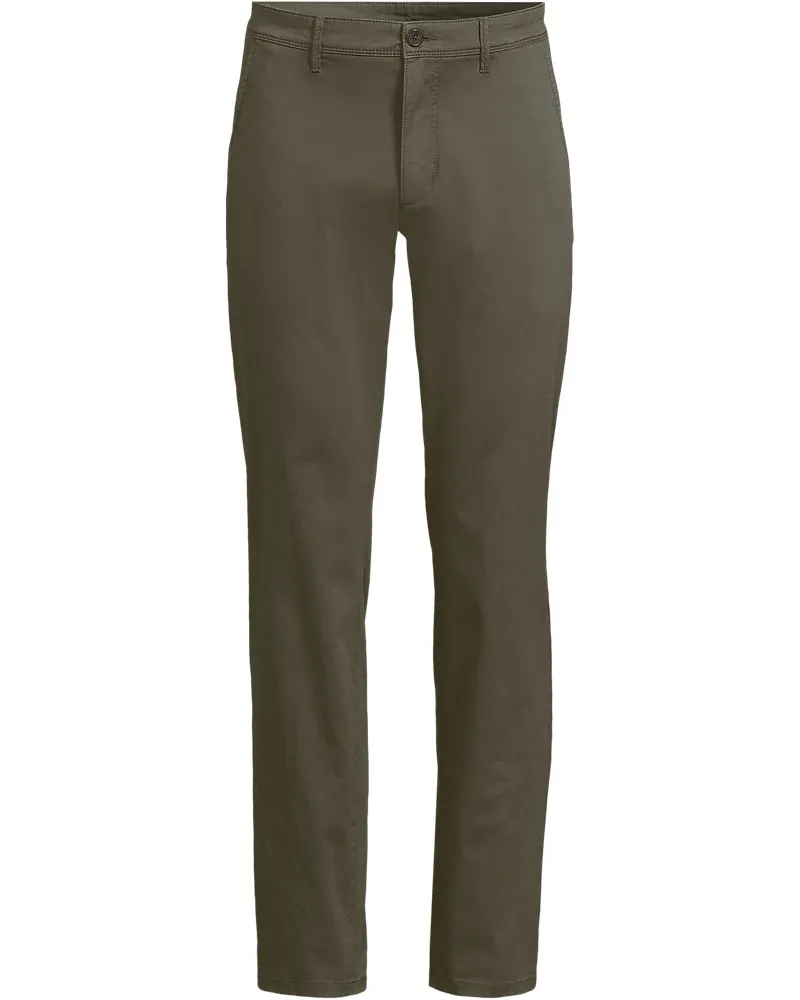 Lands' End Chino-Hose, Slim Fit, Herren, Größe regular, Grün, Baumwolle/Baumwoll-Mischung, by Grün