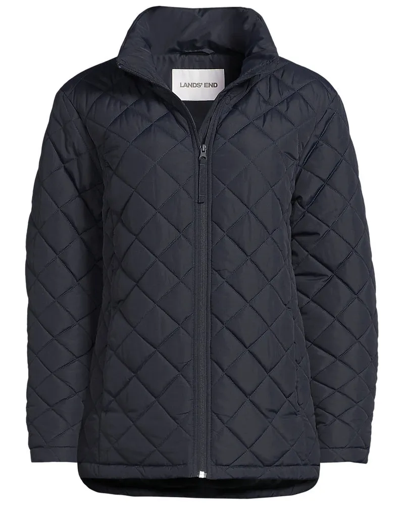 Lands' End Featherfree Steppjacke, Damen, Größe regular, Blau, Polyester, by Blau