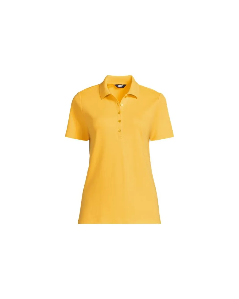 Lands' End Supima® Polo-Shirt, Damen, Größe plus, Gelb, Baumwolle, by Gelb