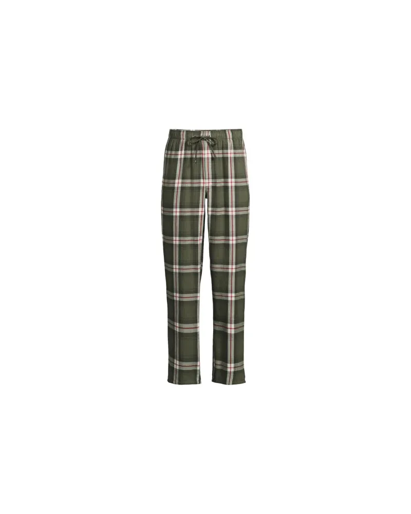 Lands' End Flanell-Pyjamahose, Herren, Größe:56-58 regular, Grün, Baumwolle, by Grün