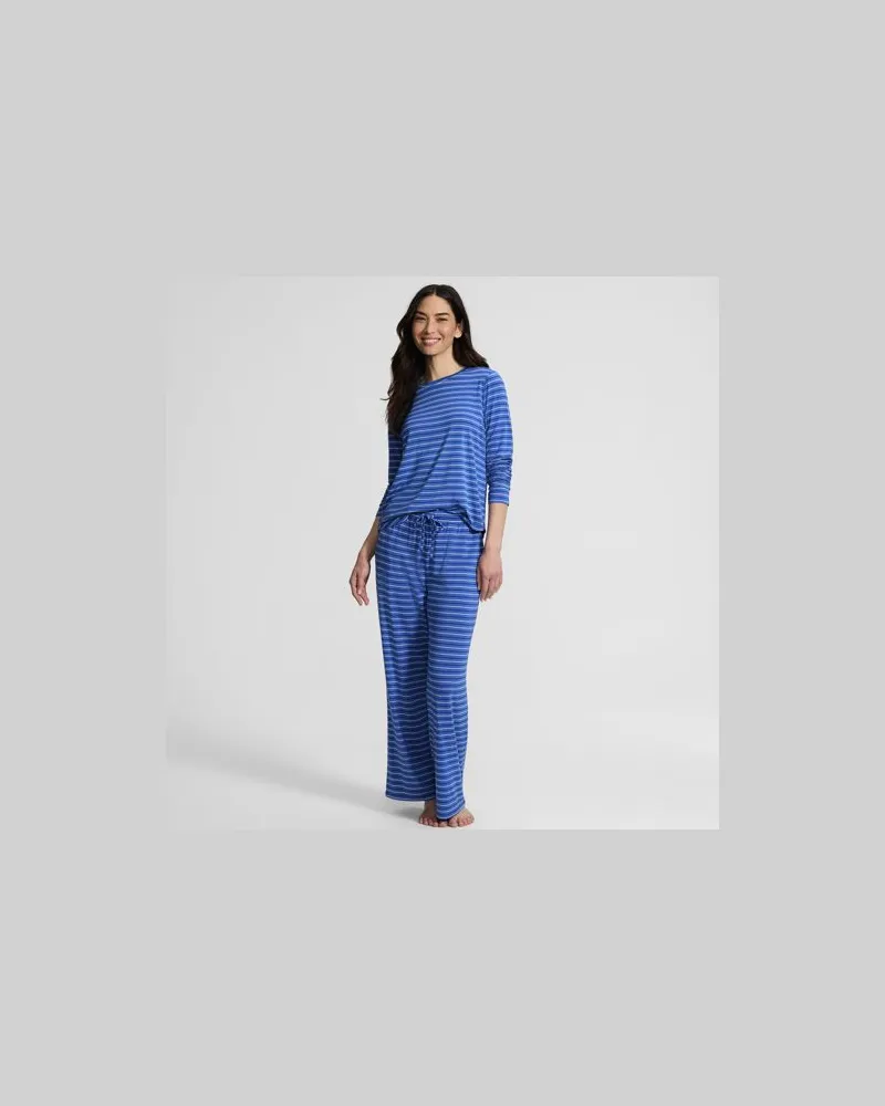 Lands' End Pyjama-Set mit Cooling-Finish, Damen, Größe regular, Blau, by Blau