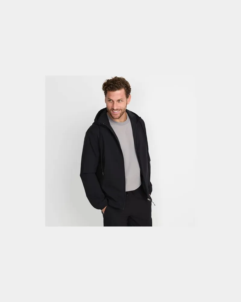 Lands' End Trekking-Kapuzenjacke, Herren, Größe:48-50 regular, Schwarz, Polyester, by Schwarz