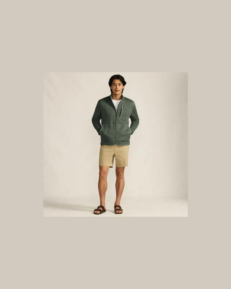 Lands' End Fleece-Jacke, Herren, Größe:48-50 regular, Grün, by Grün