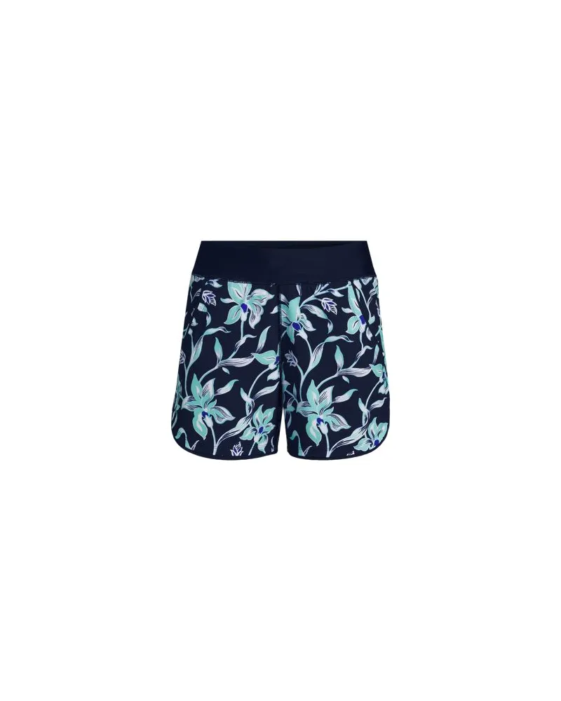 Lands' End Badeshorts, Damen, Größe plus, Blau, Nylon-Mischung, by Blau