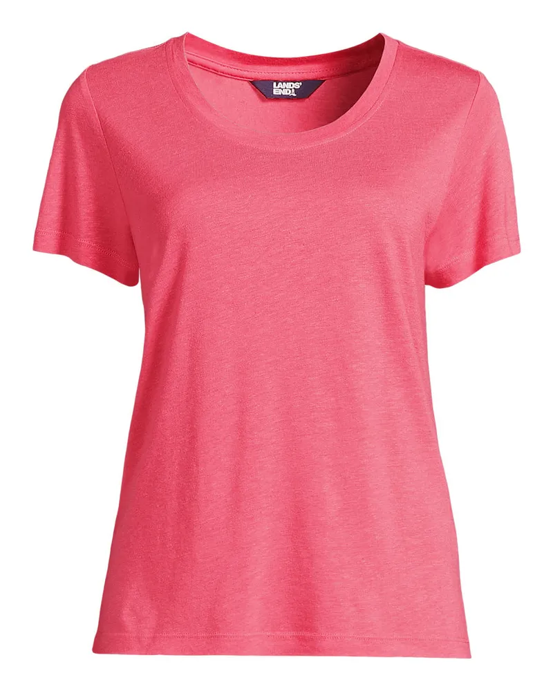 Lands' End Shirt aus Leinenmix, Damen, GrÃ¶ÃŸe regular, Pink, by Pink
