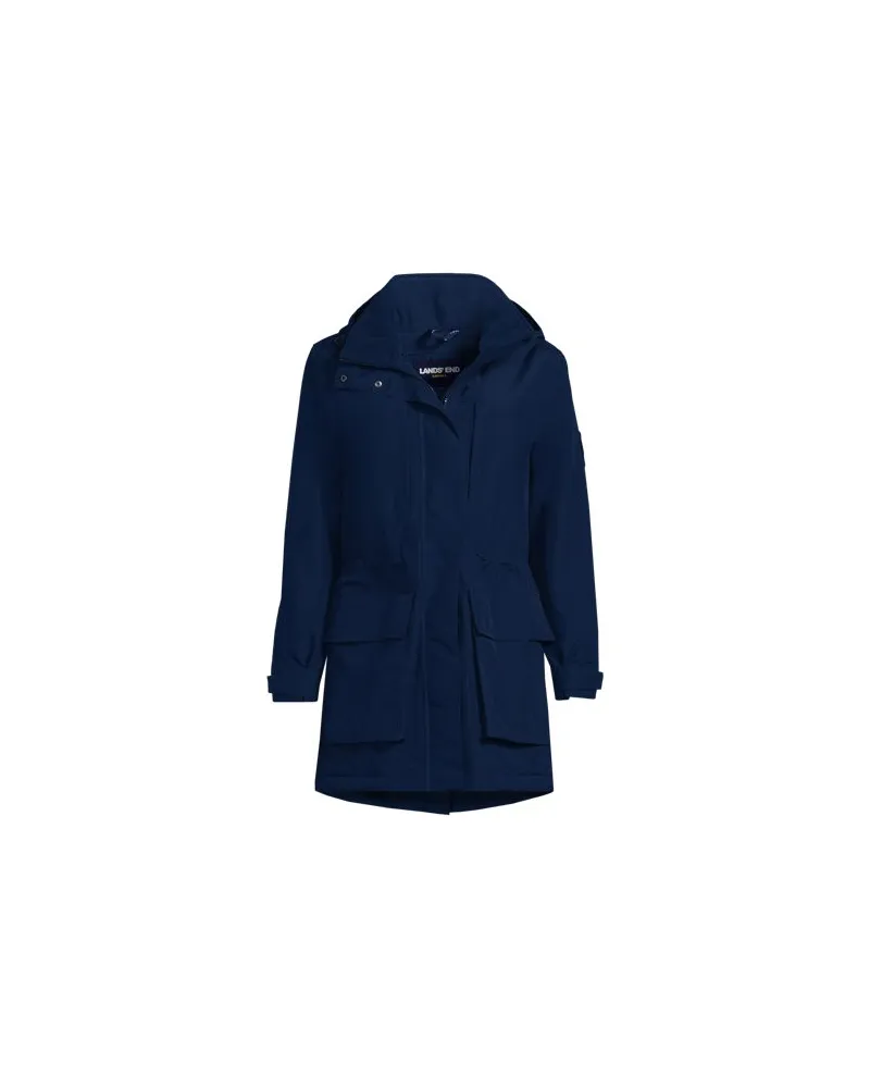Lands' End Wasserdichter Parka SQUALL, Damen, Größe plus, Blau, Nylon, by Blau