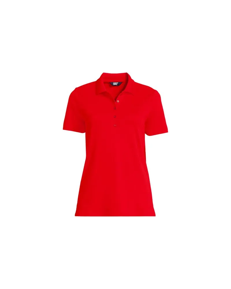Lands' End Supima® Polo-Shirt, Damen, Größe plus, Rot, Baumwolle, by Rot