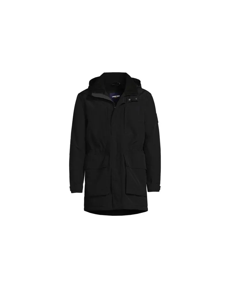Lands' End Wasserdichter, isolierter Squall-Parka, Herren, Größe:48-50 regular, Schwarz, Nylon, by Schwarz