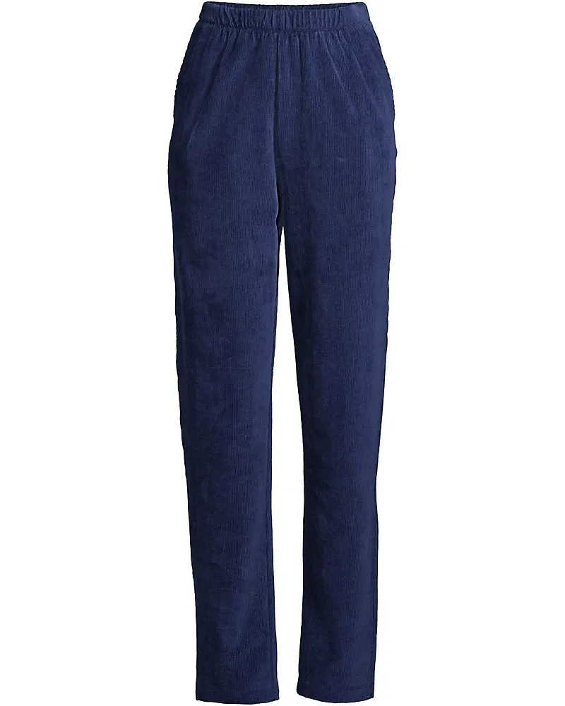 Lands' End Komfort-Cordhose SPORT KNIT, Damen, Größe plus, Blau, Baumwoll-Mischung, by Blau