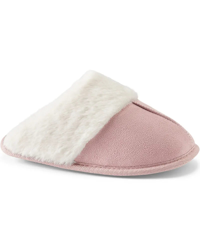 Lands' End Pantoffel in Veloursleder-Optik, Damen, Größe regular, Pink, Polyester, by Pink