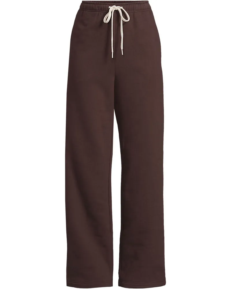 Lands' End Jogginghose mit geradem Bein SERIOUS SWEATS, Damen, Größe plus, Braun, Baumwoll-Mischung/Polyester-Mischung, by Braun