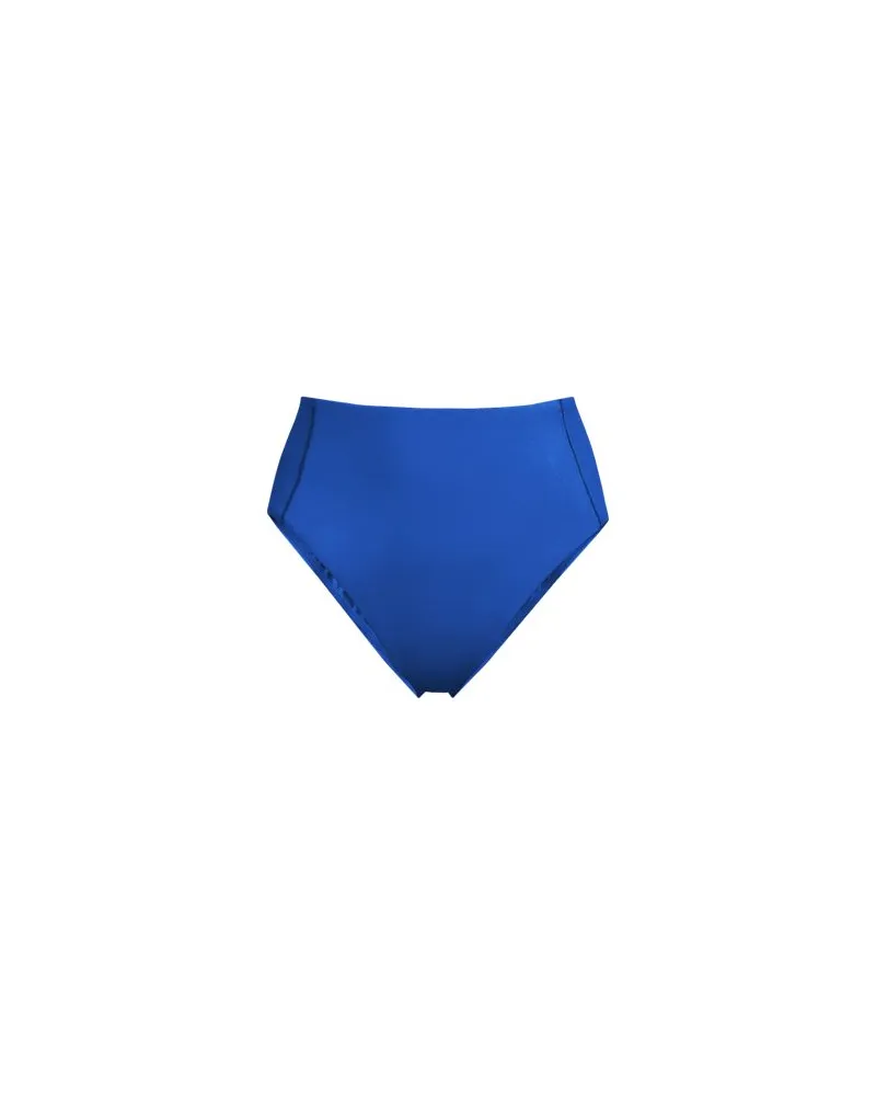 Lands' End Komfort-Bikinihose mit hohem Beinausschnitt, High Waist, Damen, Größe plus, Blau, by Blau