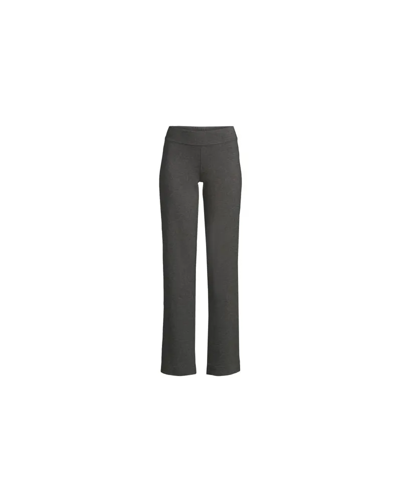 Lands' End Stretch-Freizeithose Straight Fit Starfish Pant, Damen, Größe tall, Grau, Baumwoll-Mischung, by Grau
