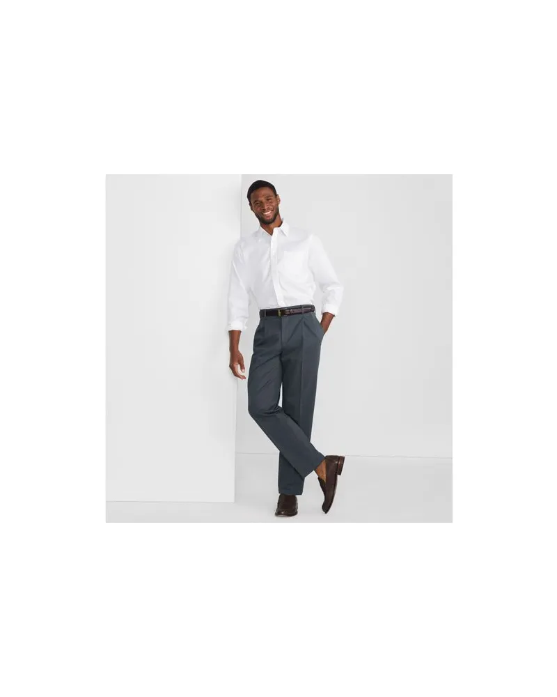 Lands' End CLASSIC FIT. Klassik-Kragen. Bügelleichtes Pinpointhemd, Herren, Größe regular, Weiß, Baumwolle, by Weiß