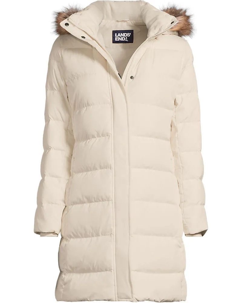 Lands' End Daunenmantel mit Kapuze, Damen, GrÃ¶ÃŸe plus, WeiÃŸ, Polyester, by Weiãÿ
