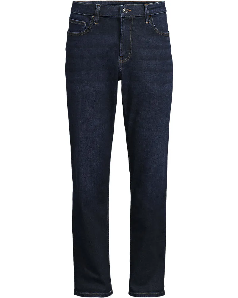 Lands' End All-Day CoolMax Straight Fit Stretch-Jeans, Herren, Größe regular, Blau, by Blau