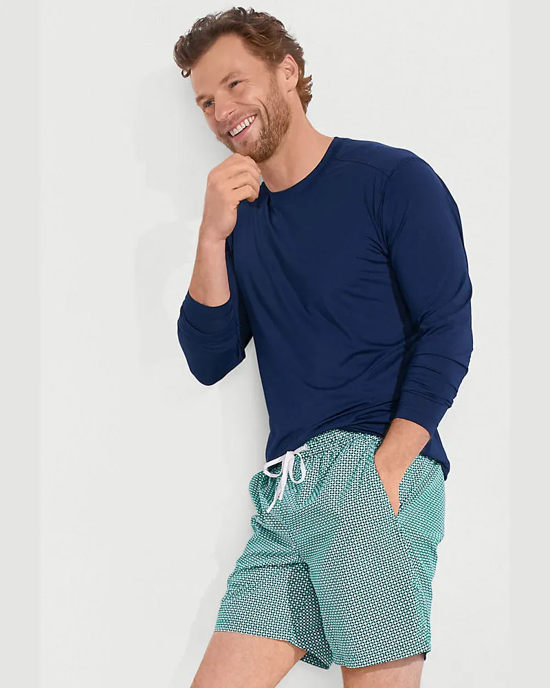 Lands' End Badeshorts mit Hydroliner, 18 cm, Herren, Größe regular, Grün, by Grün