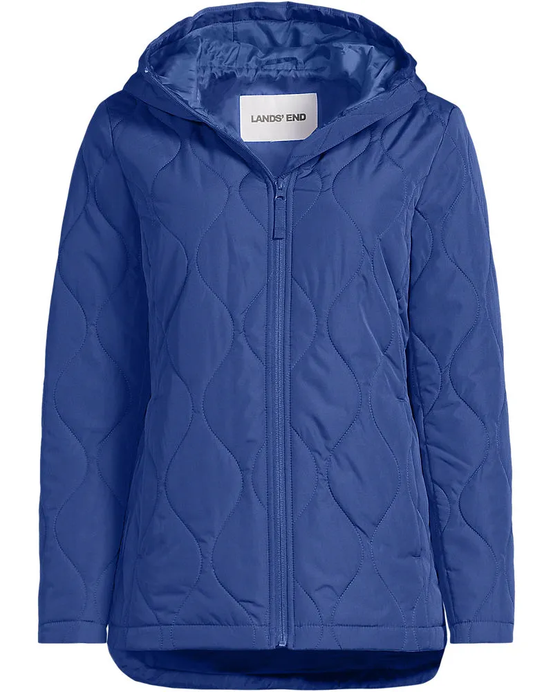 Lands' End Isolierte Steppjacke FeatherFree, Damen, Größe petite, Blau, Polyester, by Blau