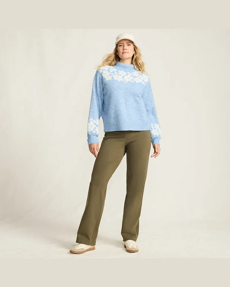 Lands' End Starfish Pant Stretch-Freizeithose, Damen, GrÃ¶ÃŸe regular, GrÃ¼n, Baumwoll-Mischung, by Grã¼n