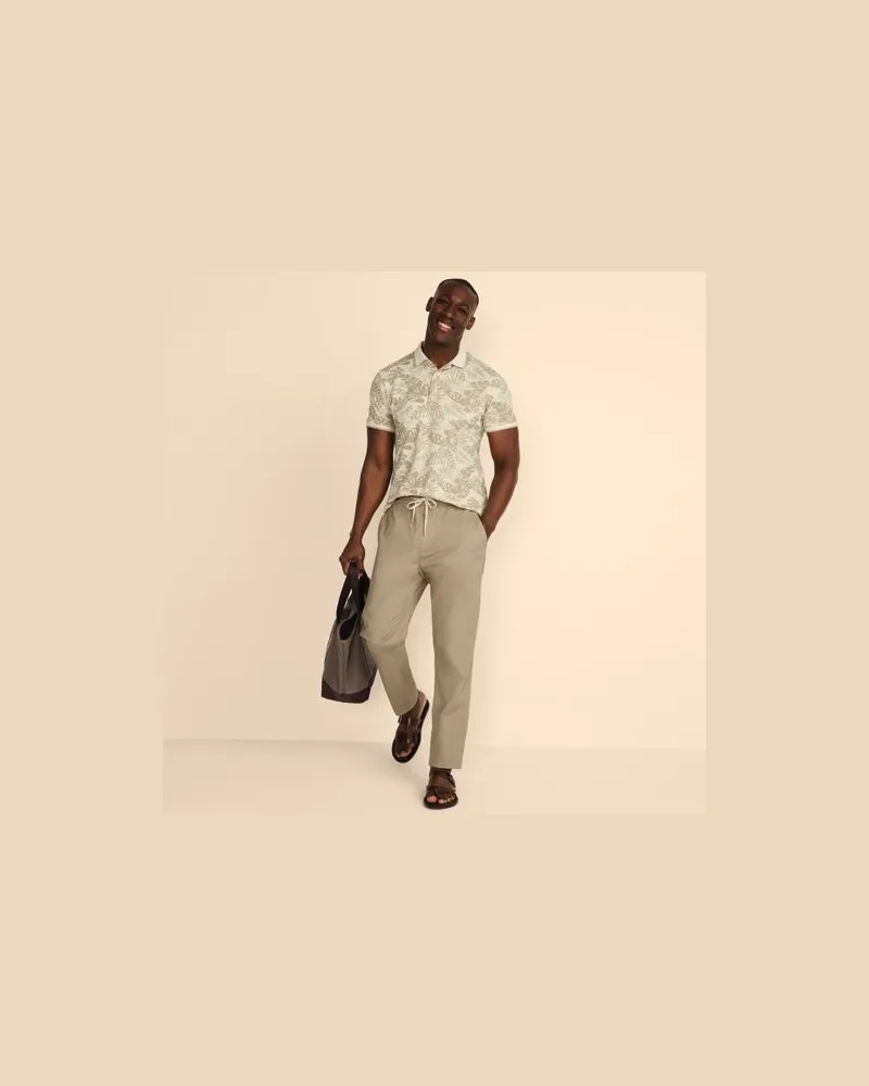 Lands' End Schlupfbund-Chino, Herren, Größe regular, Beige, Baumwolle/Leinen, by Beige