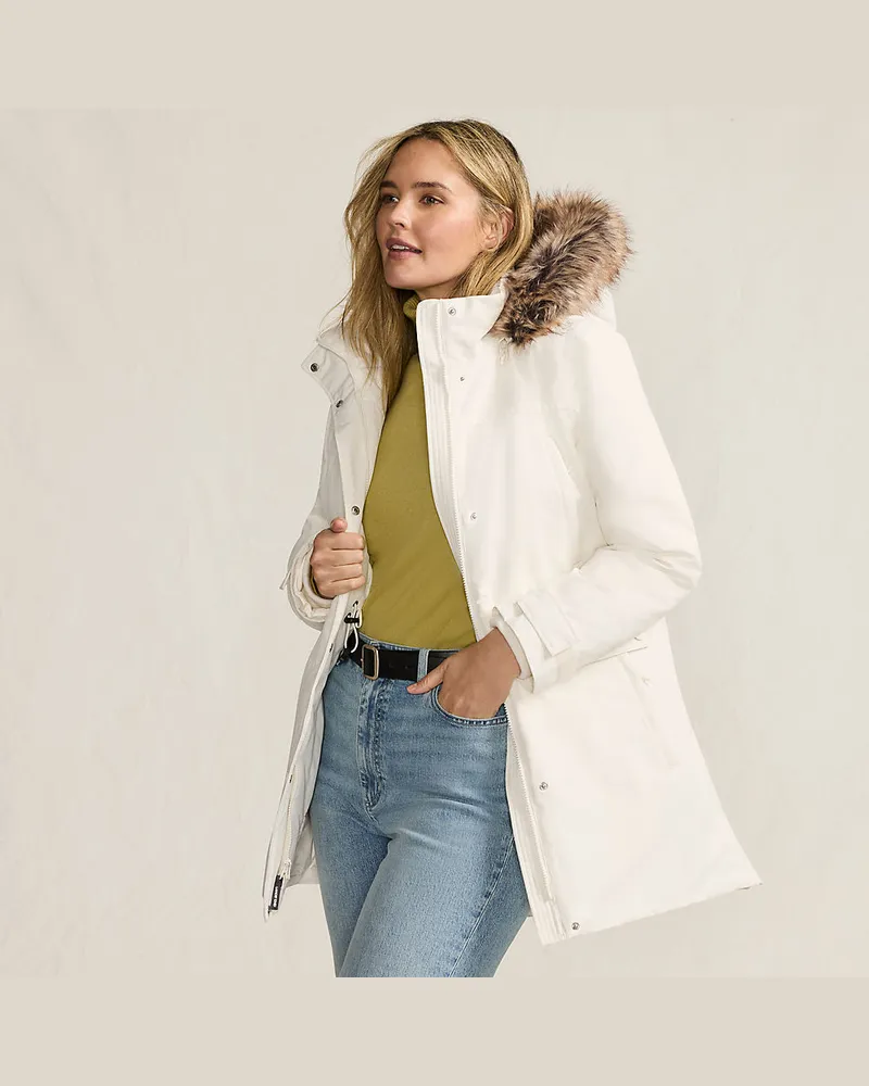 Lands' End Expeditions-Daunenparka, Damen, Größe plus, Weiß, Polyester, by Weiß