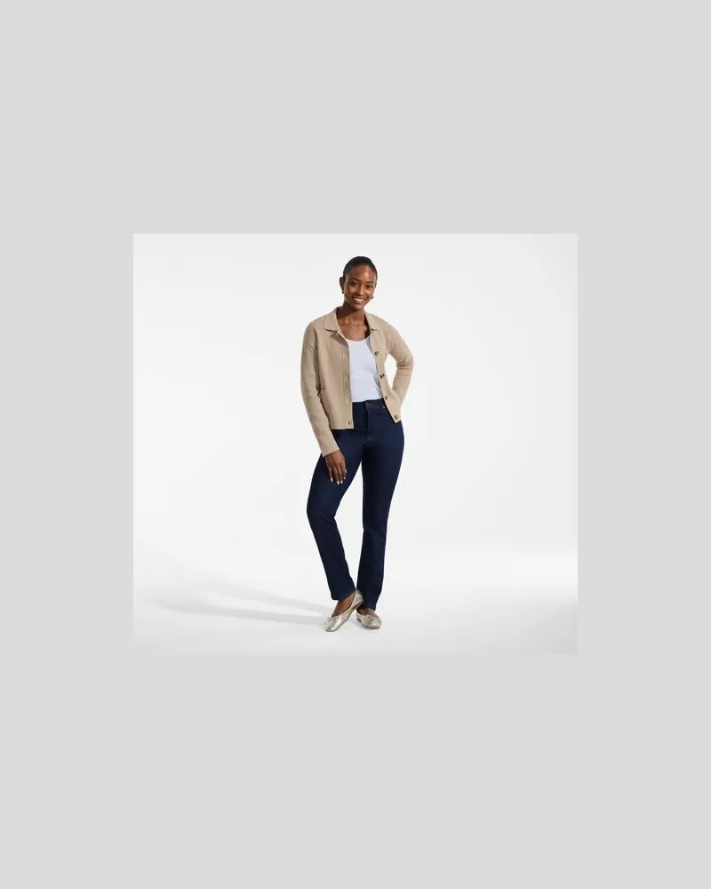 Lands' End Kurzer Baumwoll-Blazer, Damen, Größe:32-34 petite, Weiß, Baumwolle, by Weiß