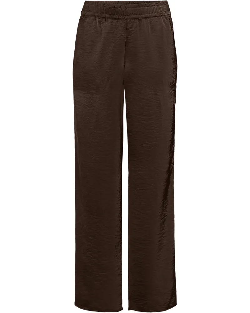 Lands' End Satinhose mit Elastikbund, Damen, Größe plus, Braun, Polyester, by Braun