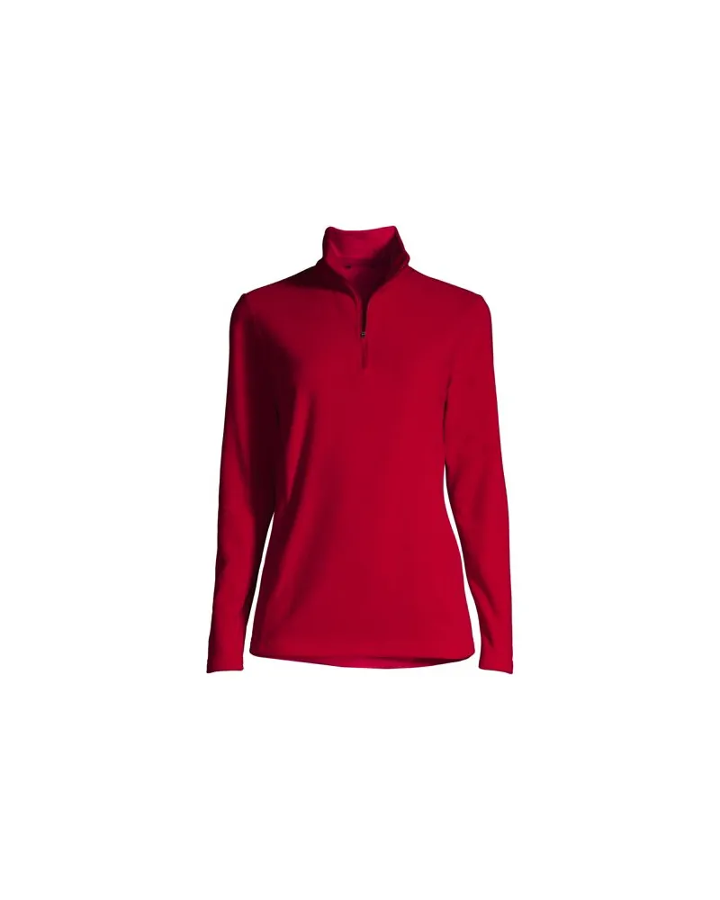 Lands' End Anyweather™ Fleece-Pullover mit Reißverschluss, Damen, Größe plus, Rot, Polyester, by Rot