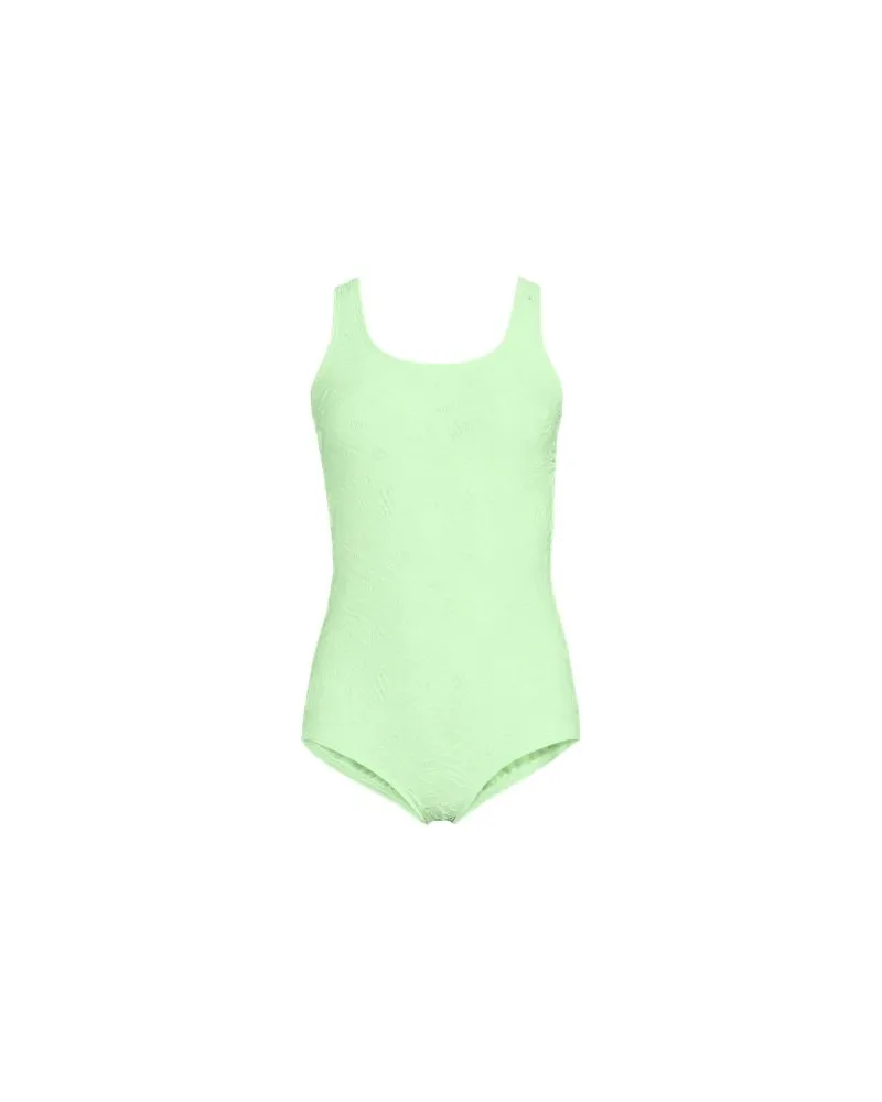 Lands' End Komfort-Badeanzug mit Spitzenmuster, Damen, Größe plus, Grün, Elasthan/Nylon-Mischung, by Grün